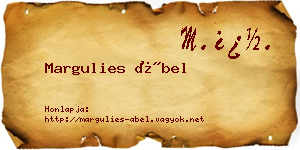 Margulies Ábel névjegykártya